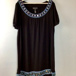 INC Casual Embroidered Dress Plus Size